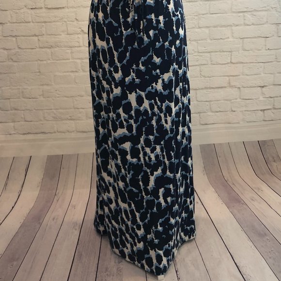 Gap Navy & White Tie Front Maxi Dress, Size S - Picture 6 of 8